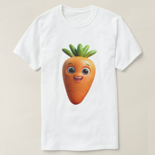T-Shirt avec mascotte de carotte en cartoon 3D