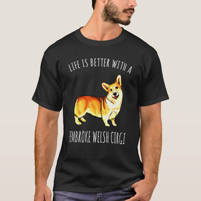 T-shirt Avec Pembroke Welsh Corgi Chien Corgi (Devant)