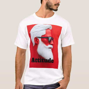 T-shirt avec portrait de Santa moderne cool Styl