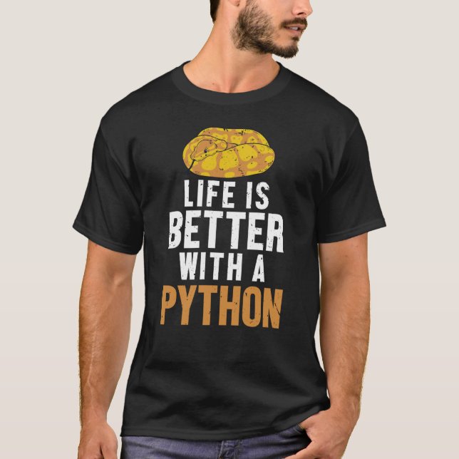 T-shirt avec Python Pythonidae Banana Ball Python (Devant)