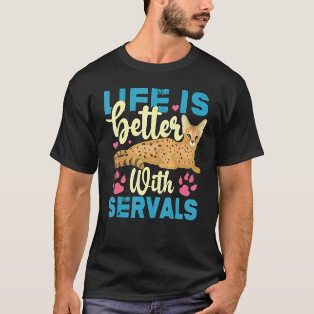 T-shirt Avec Servals  Chat Serval (Devant)