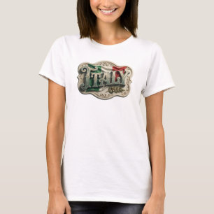 T-shirt avec slogan italien Catchy Silver