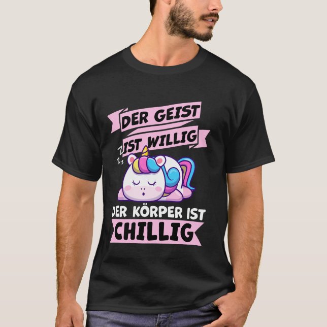 T-shirt avec texte allemand Der Geist Ist Willig D (Devant)