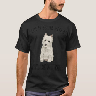 T-shirt Avec un chien de Terrier blanc West Highland