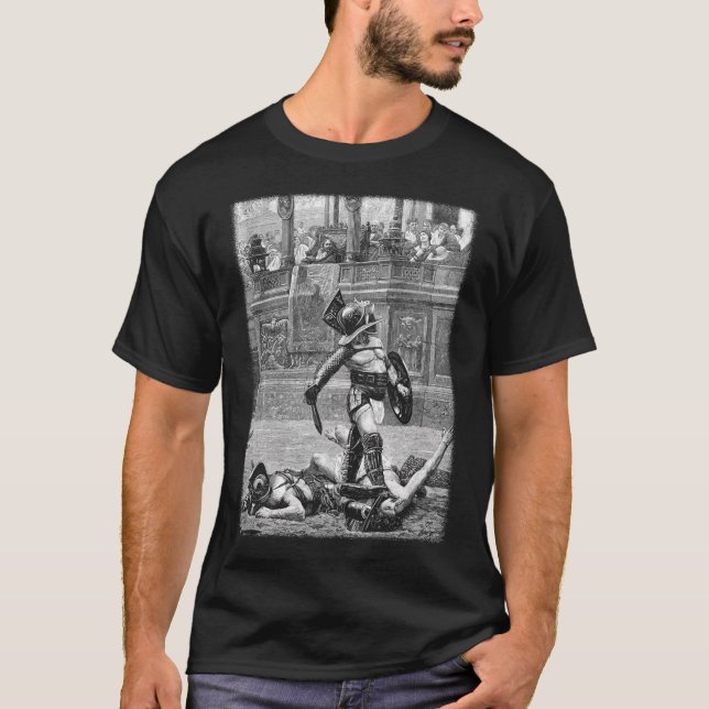 T-shirt Avec Un Gladiateur Verso Ro De Police À Pouce Tour (Devant)