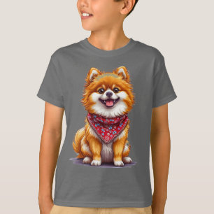 T-shirt avec un joli chien Pomeranian - Cadeau pou