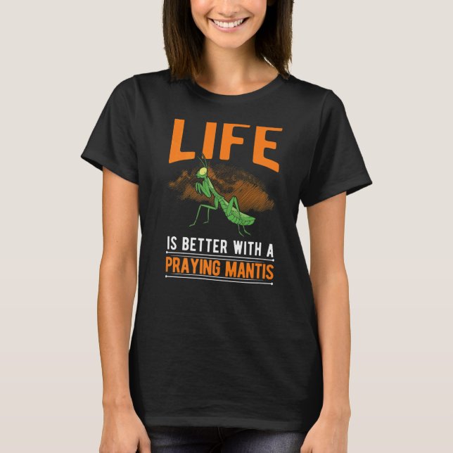 T-shirt avec un Mantis en prière (Devant)