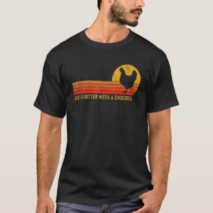 T-shirt Avec un poulet Poulet Rétro
