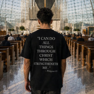 T-Shirt avec verset biblique Philippiens 4:13