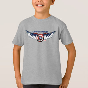 T-shirt Avengers   Bouclier de Captain America avec ailes