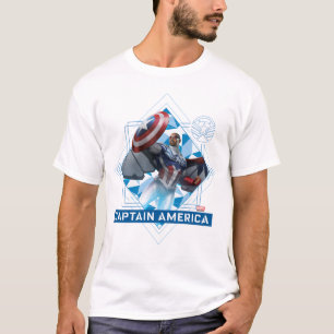 T-shirt Avengers Captain America Sam Wilson Art Diamant