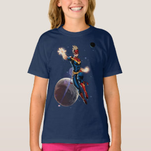 T-shirt Avengers Captain Marvel volant dans l'espace