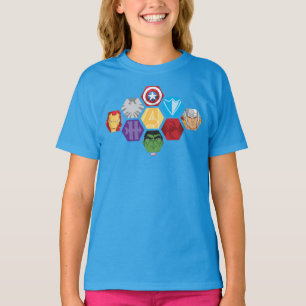 T-shirt Avengers Caractère Visages & Logos Badge