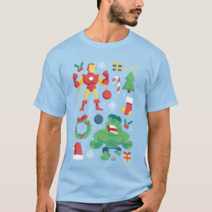 T-shirt Avengers   Iron Man & Hulk Graphisme de vacances