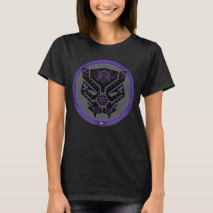 T-shirt Avengers   Logo Black Panther Paisley