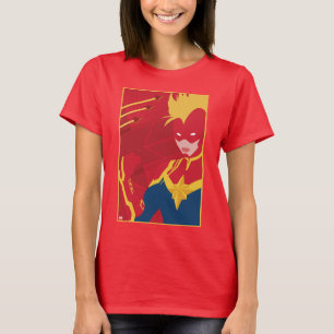T-shirt Avengers Minimaliste Art du Jet Rouge de Captain