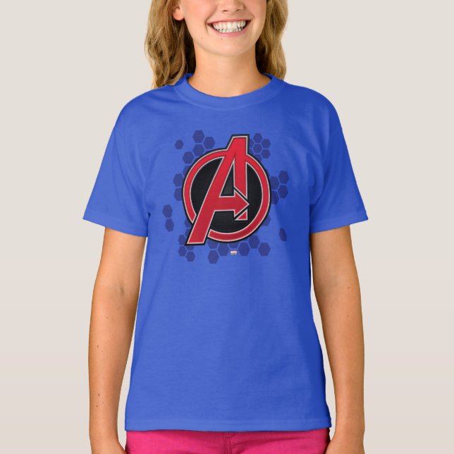 T-shirt Avengers | Motif de logo rouge Avengers haute tech (Devant)