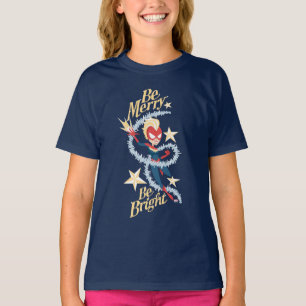 T-shirt Avengers Saisonniers Captain Marvel "Soyez Joyeu