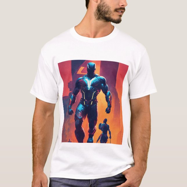 T-shirt Avengers vs Automation : Le choc ultime (Devant)