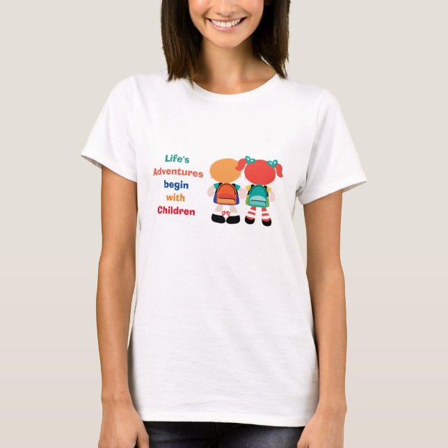 T-shirt Aventure avec des enfants (Devant)