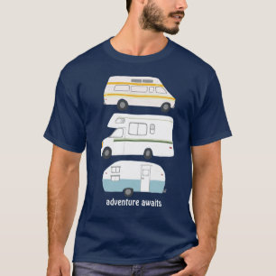 T-shirt Aventure campervan vintage du vanlife rv de