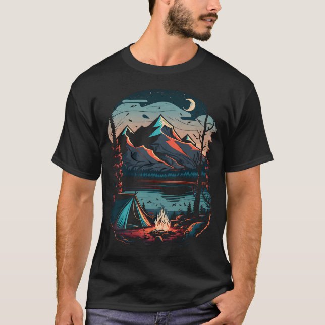 T-shirt Aventure Camping (Devant)