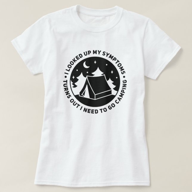 T-shirt aventure Camping en plein air (Design devant)