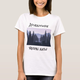 T-shirt Aventure commence maintenant voyage devis