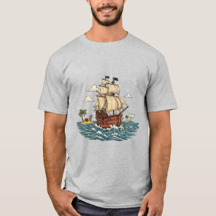 T-Shirt Aventure Côtière Surfeur de Vague Océaniqu