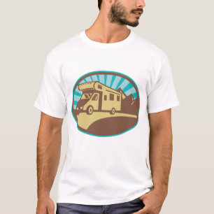 T-shirt Aventure de camping-car rétro RV Montagne Soleil v