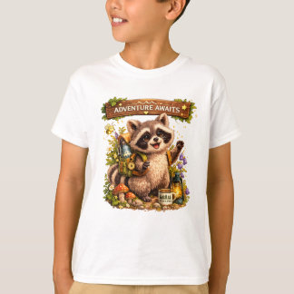T-shirt Aventure de camping d'été de raton laveur – E de m