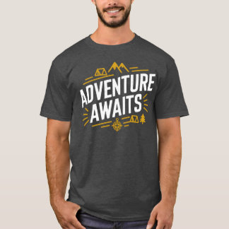 T-shirt Aventure de camping en attente garçon