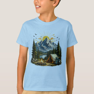 T-shirt Aventure de camping en montagne Nature