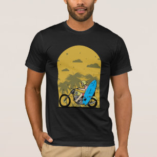 T-shirt Aventure de moto Surf Rider sur la plage