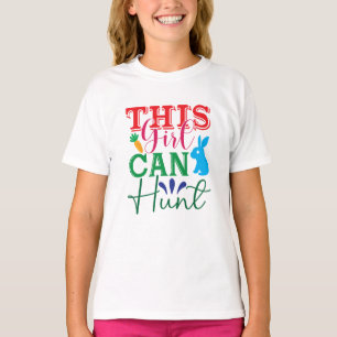 T-shirt Aventure de Pâques avec lapin - Cette fille peut c
