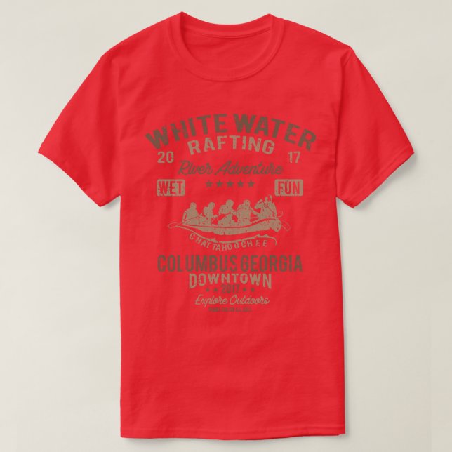 T-shirt Aventure de Rafting en eau vive (Design devant)