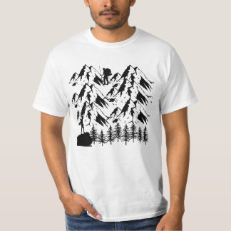 T-shirt Aventure de randonnée en montagne" ou "Montagne ma