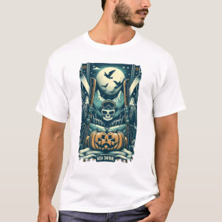 T-shirt Aventure de ski Éffrayant sur la Lune