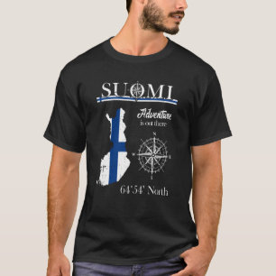 T-shirt Aventure de Suomi Finlande est là-bas Drapeau finl