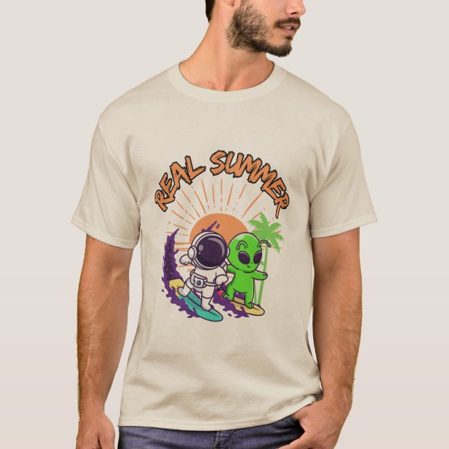 T-shirt Aventure d'été cosmique (Devant)
