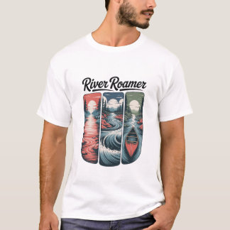 T-shirt Aventure en canoë River Roamer Inspirante Plein ai