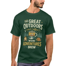 T-shirt Aventure et Café