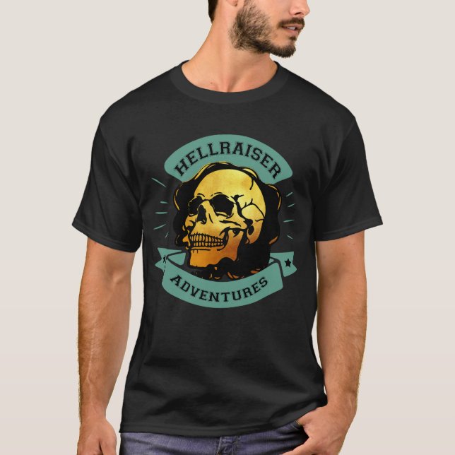 T-shirt Aventure Hellraiser crâne doré (Devant)