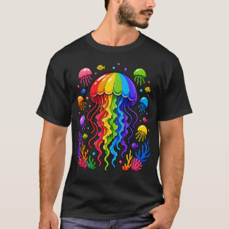 T-shirt Aventure océanique de méduses lumineuses pour les