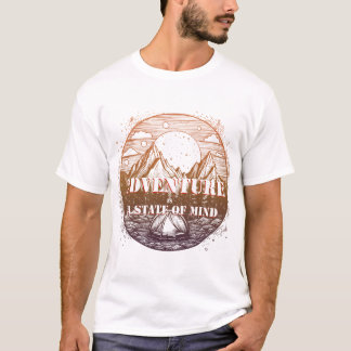 T-shirt Aventure Randonnée, Aventure est un état d'esprit