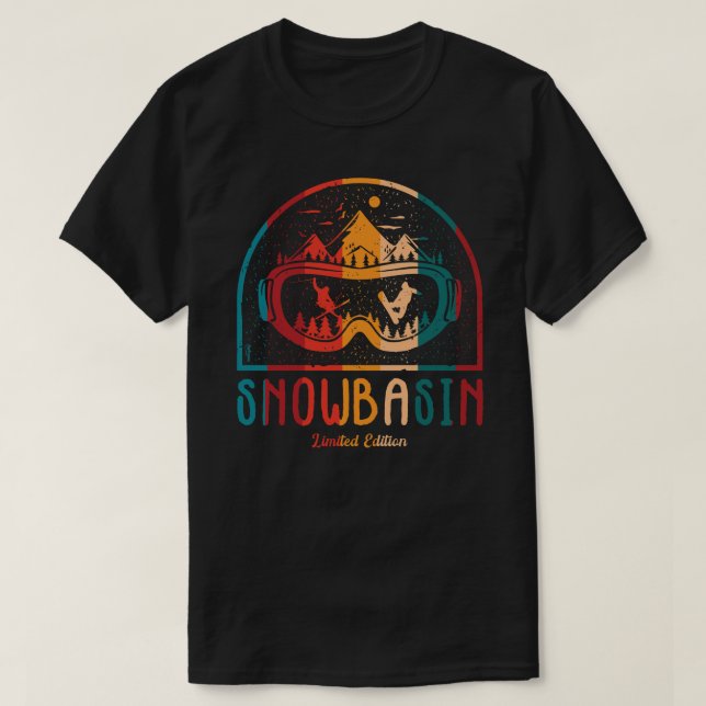 T-shirt Aventure Ski de Bassin Retro (Design devant)