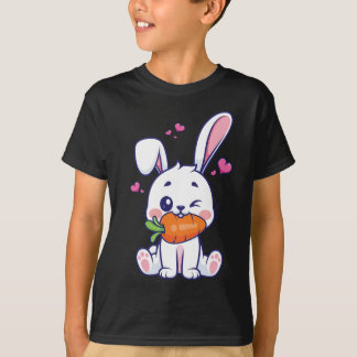 T-shirt Aventures Adorables : Rejoignez le Lapin Plein de