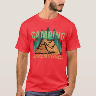 T-shirt Aventures de camping Cadeau de personne de nature