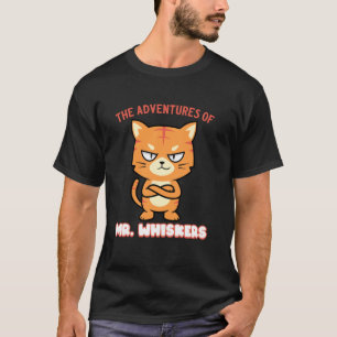 T-shirt Aventures de chat roux tigré de M. Whiskers Orange