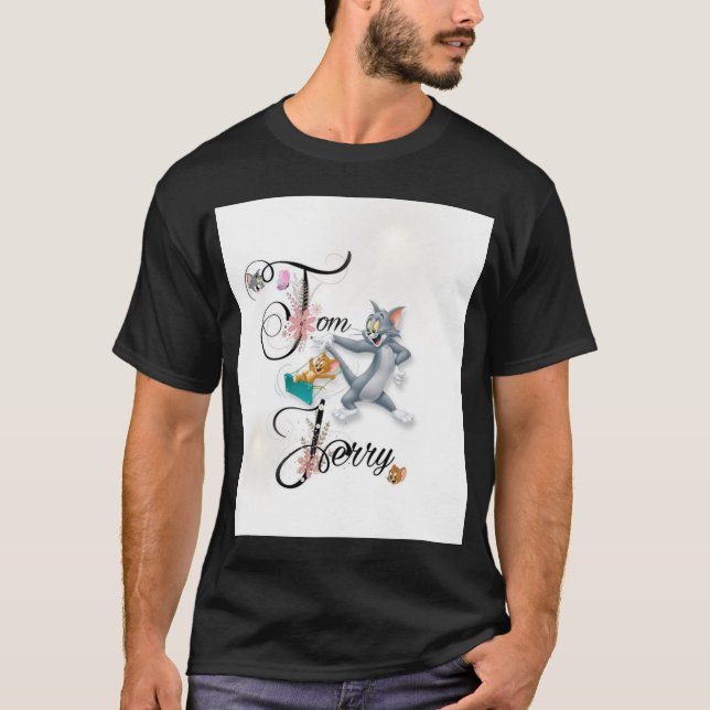 T-shirt Aventures de Tom et Jerry" design graphique (Devant)